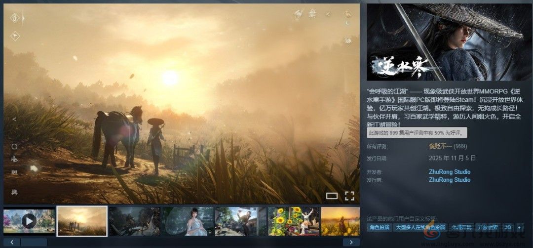 《逆水寒手游》国际服PC版正式开服 Steam褒贬不一(图2)